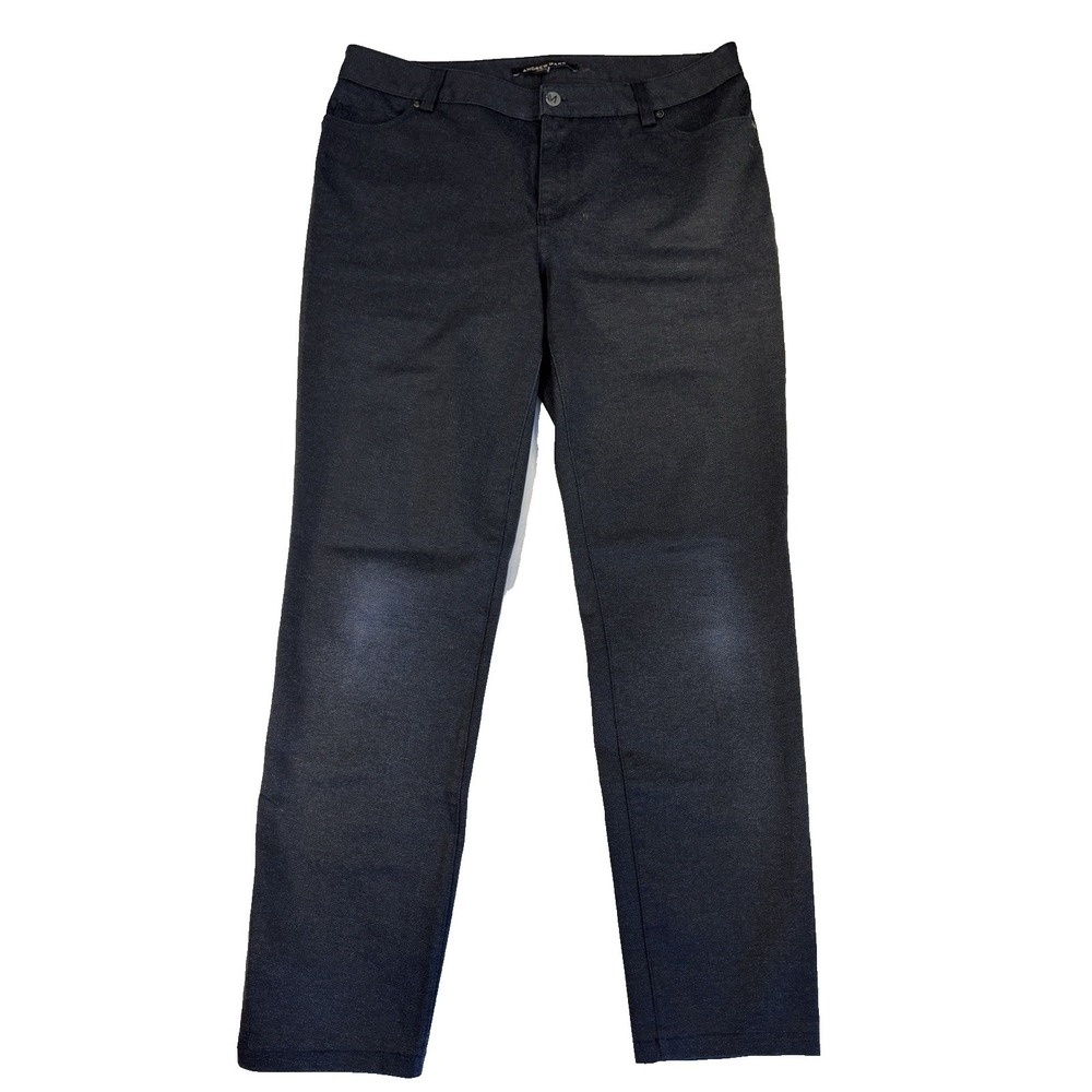 Andrew Marc Women's 12 Blue Soft Ankle Pants Capsule Essential Everyday Comfort